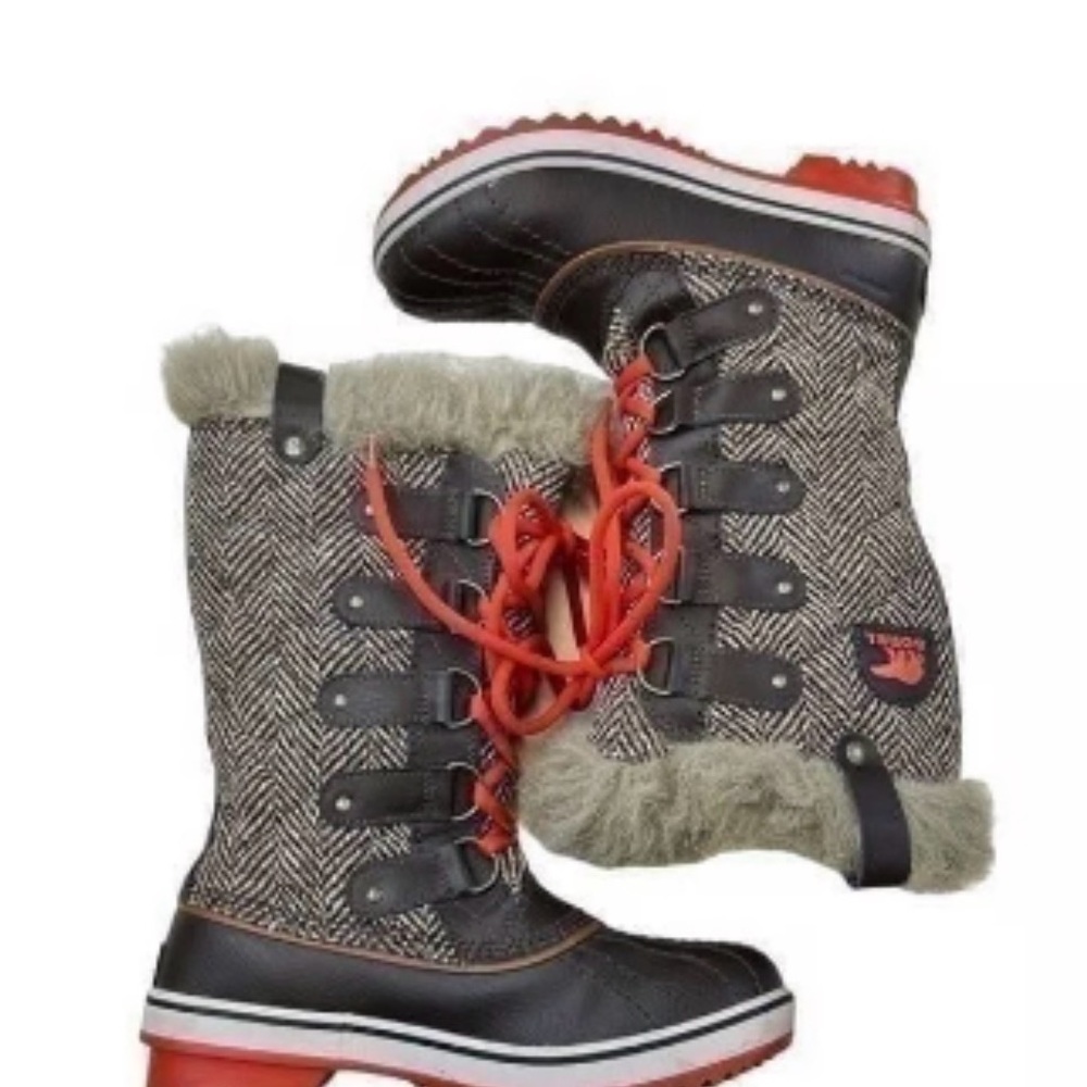 SOREL Tofino Herringbone Waterproof Boots • Women’s 8.5 • EUC